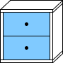 2 inset drawers